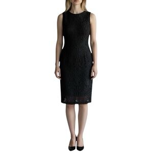Judith & Charles black lace sleeveless sheath dress size 4 excellent condition